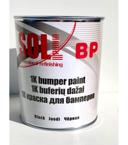 Купить 1K краска для бамперов SOLL BP- черная 1л в Гродно