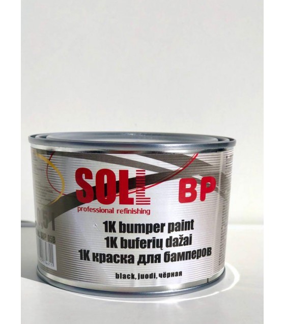 1K краска для бамперов SOLL BP, черная 0.5л
