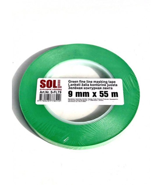 SOLL GREEN FINE LINE MASKING TAPE  9мм	x55	м